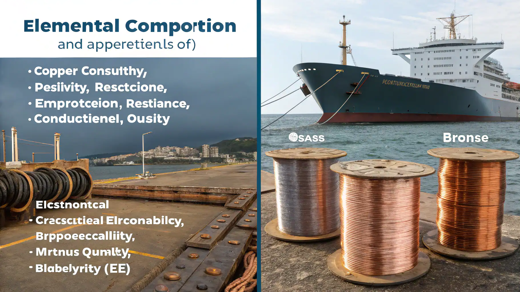Comparison of copper, brass, and bronze properties for industrial applications