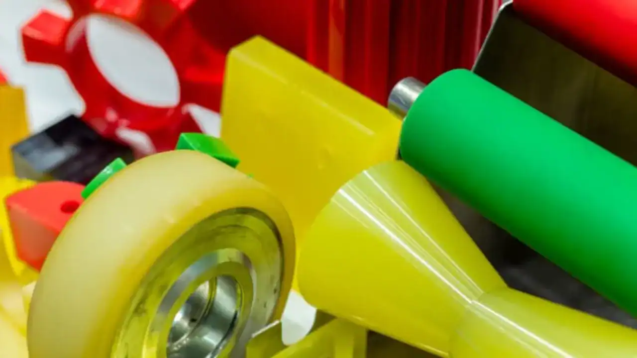 Colorful plastic parts.
