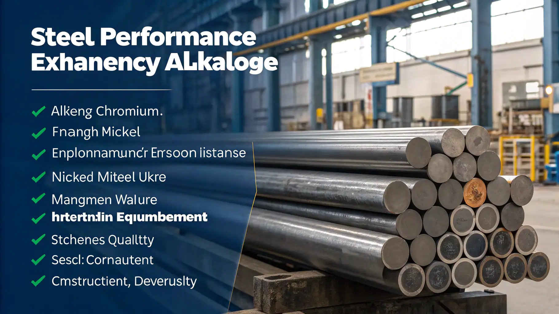 Alloying elements enhance steel performance for various industrial and medical applications.