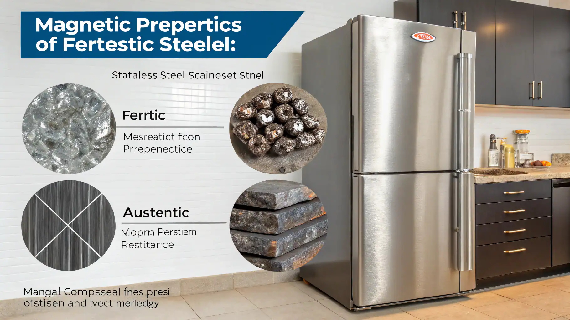 Comparison of stainless steel types and their magnetic properties