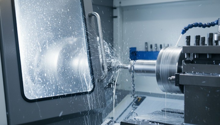 Precision CNC turning of cylindrical stainless steel part