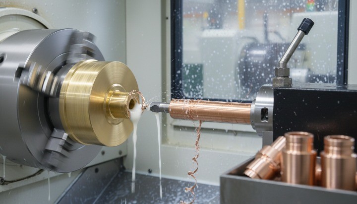 Precision CNC machining of copper and brass electrical components