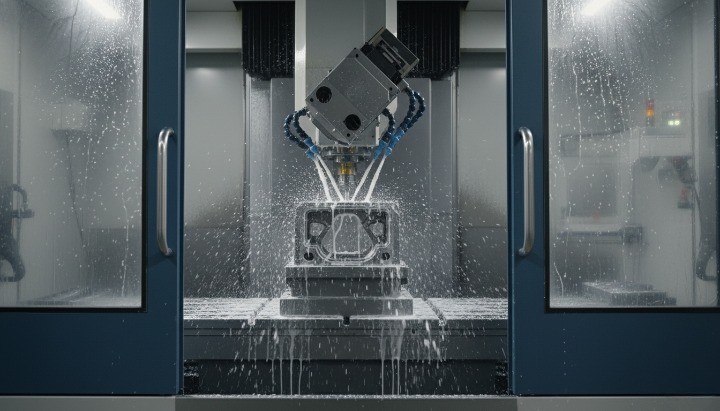 5-axis CNC machining of titanium part for aerospace application