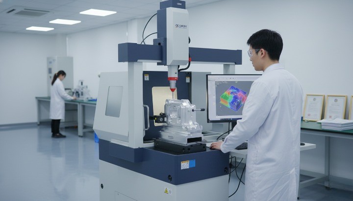 ISO-certified CNC machining quality inspection lab”