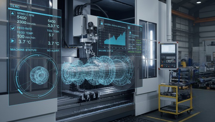 Real-time CNC production monitoring using digital twin simulation