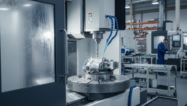 Efficient 5-axis CNC setup minimizing production time