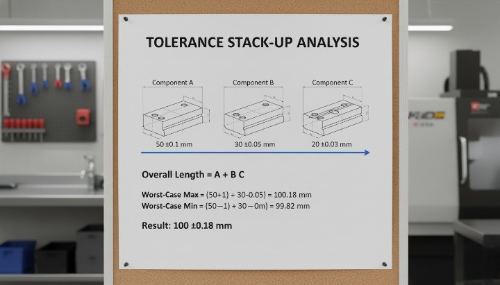 Tolerance stack-up analysis for CNC assemblies