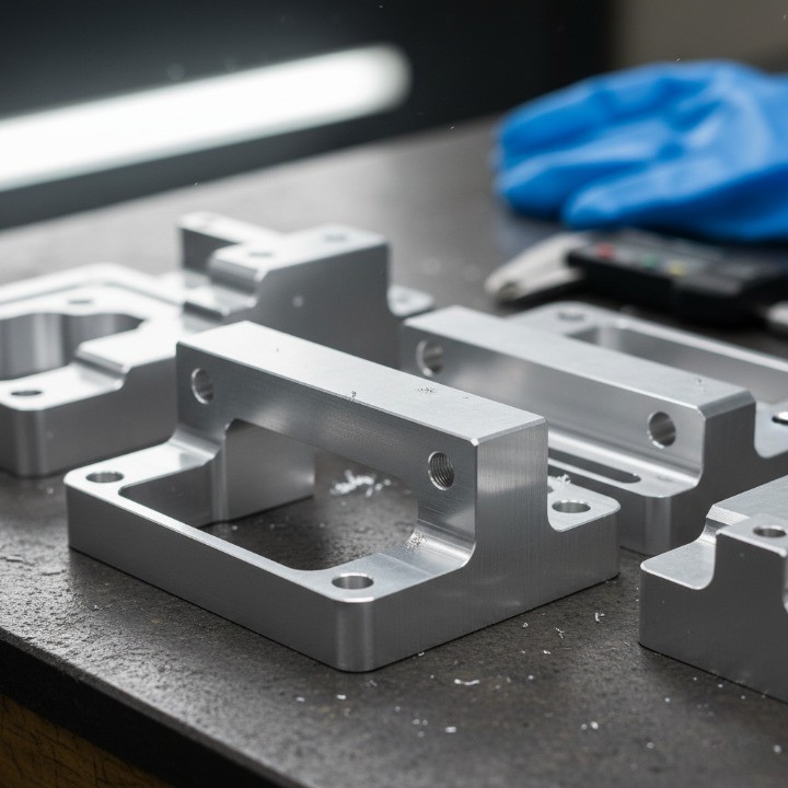 Precision CNC-milled aluminum parts for automotive and robotics applications