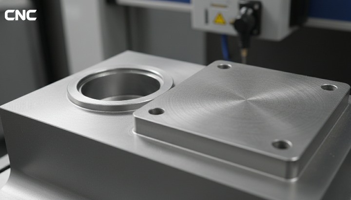 Surface finish comparison on CNC machined robotics components showing bearing seat and mounting face roughness