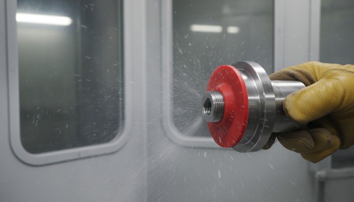 Masking threads to control abrasive blasting deburring on CNC machined parts