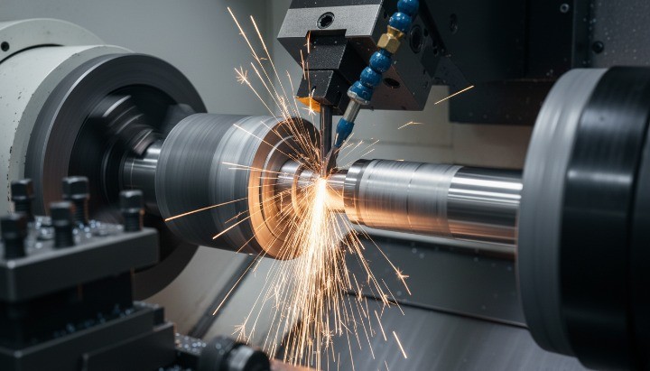 hard turning hardened steel shaft with CBN insert for grinding replacement