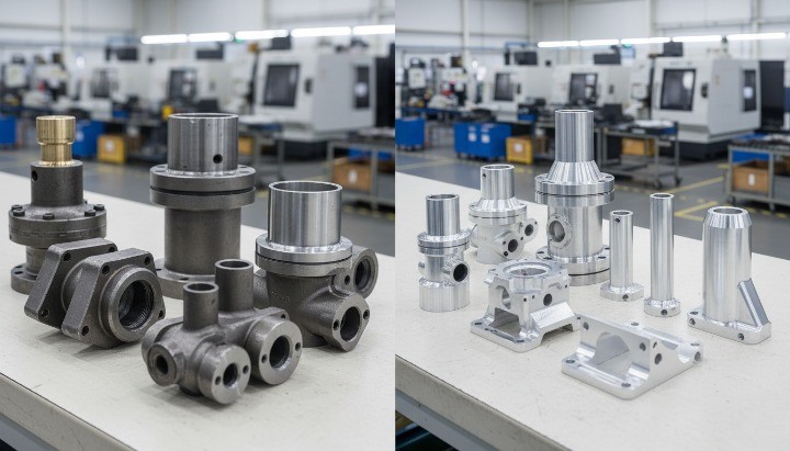 Near-net die casting and forged preform compared with finished CNC machined CTQ surfaces for energy components