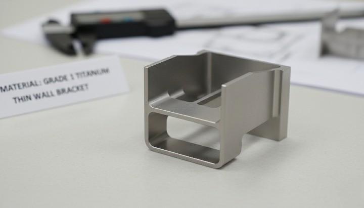 Lúibín balla tanaí cuid meaisínithe tíotáiniam Grád 1 le lipéad ábhair agus scála tomhais