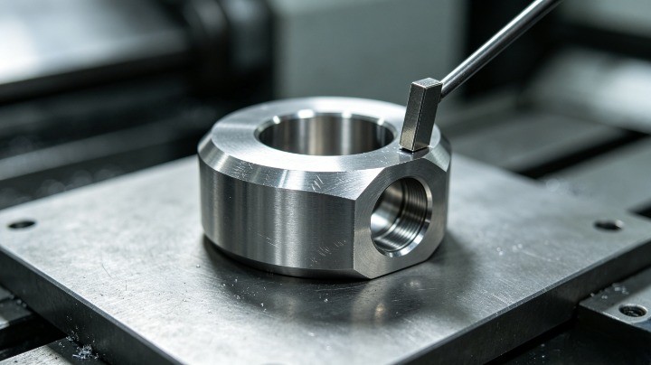 machined 304 stainless steel part showing weak magnetic attraction after CNC machining