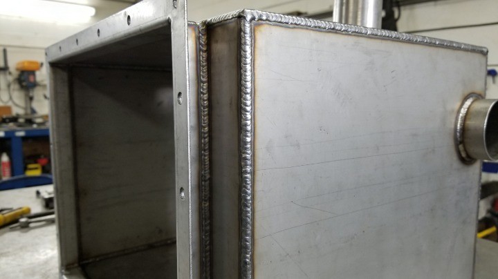 TIG welding 5052 aluminum sheet metal tank and enclosure assembly