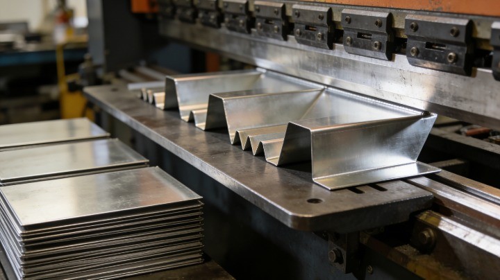bending 5052 aluminum sheet metal enclosure panels on press brake