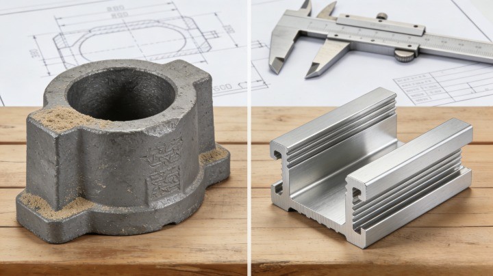 cast iron sand casting vs precision machined steel bracket comparison