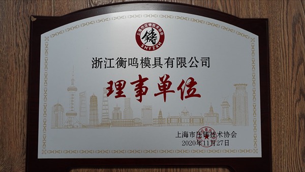 Shanghai Die Casting Technology Association member certificate