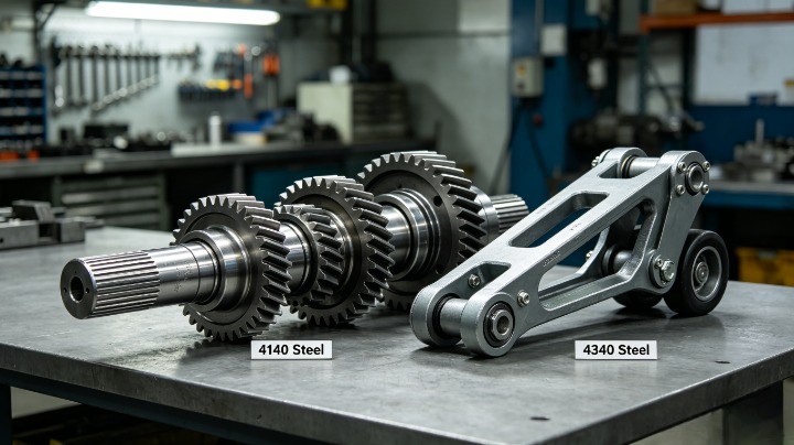 4140 and 4340 steel application parts transmission shaft gear set and landing gear component